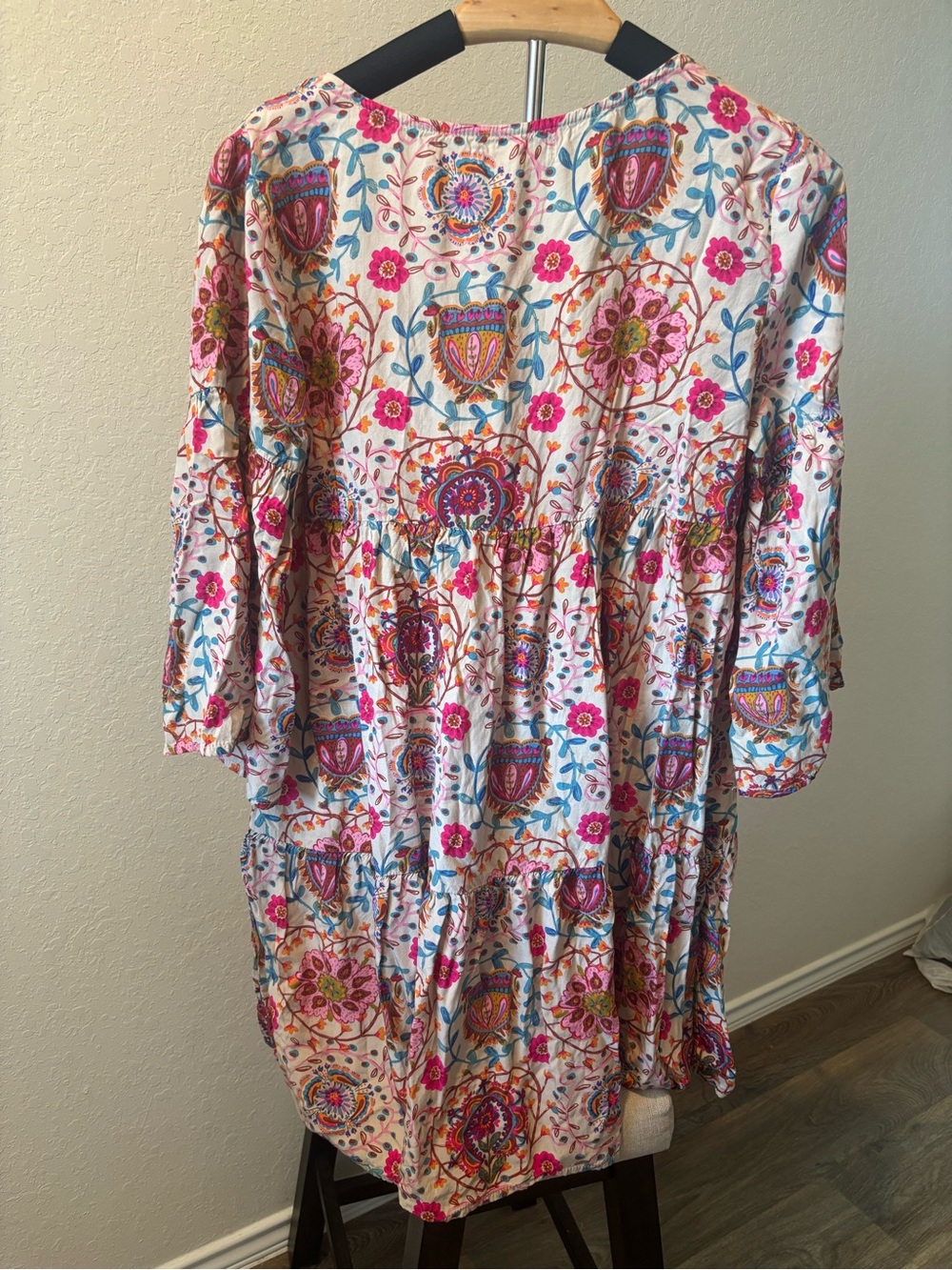 Natural Life Charlotte Flowy Dress Boho Cottagecore Floral Mini Dress XS - Picture 2 of 6